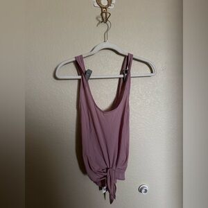LULULEMON Call It a Tie Tank Size 8 Pink Taupe NEW‎